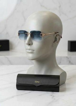 Gafas Cartier Signature C Azules y Doradas