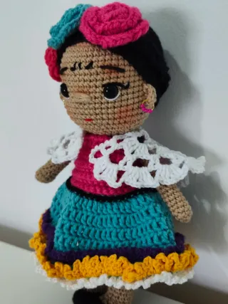 Muñeca Frida Crochet Nueva