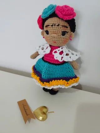 Muñeca Frida Crochet Nueva