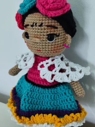 Muñeca Frida Crochet Nueva