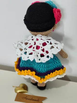 Muñeca Frida Crochet Nueva