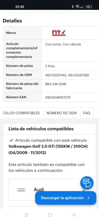 Colector de Admisión Volkswagen TSI/TFSI