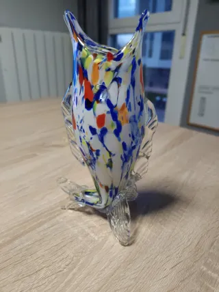 Figura pez cristal Murano multicolor