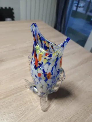 Figura pez cristal Murano multicolor