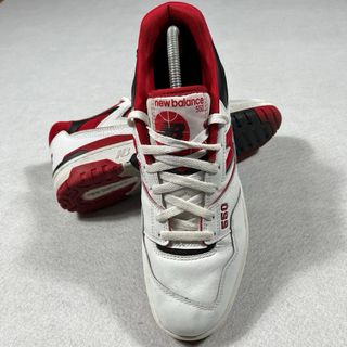 New Balance 550 White Red Size 44.5