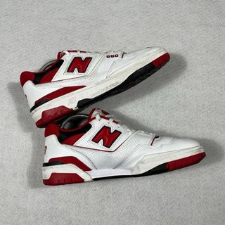 New Balance 550 White Red Size 44.5