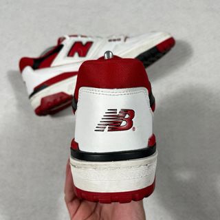 New Balance 550 White Red Size 44.5