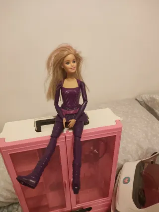 Lote Barbie: Armario, Ambulancia y 2 Barbies.