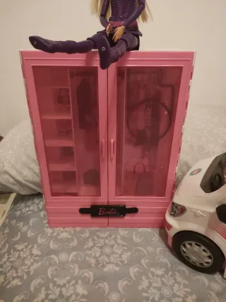 Lote Barbie: Armario, Ambulancia y 2 Barbies.