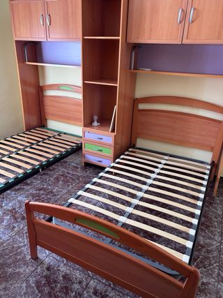Dormitorio infantil doble madera
