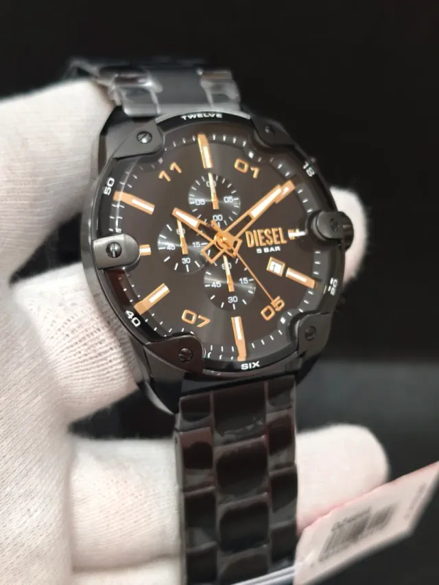 Reloj Diesel Spiked DZ4644 Hombre Negro/Dorado