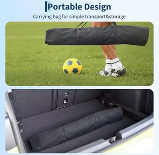 Portería de fútbol grande plegable con funda