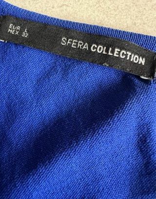 Top azul asimétrico L