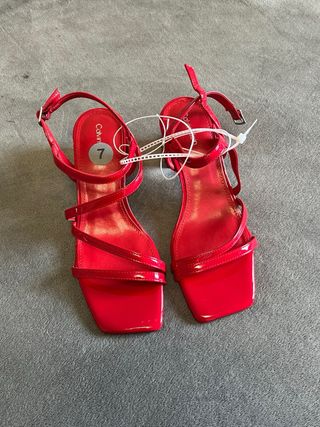 Tacones Calvin Klein Rojos Talla 37.5