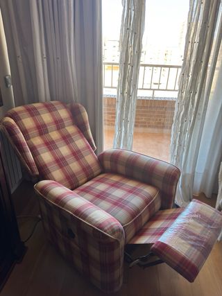 Sillón Eléctrico Tela Tartán