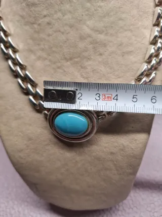 Collar y Pendientes Plata 925 Turquesa y Pulsera