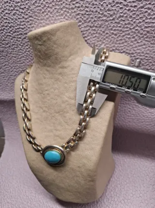 Collar y Pendientes Plata 925 Turquesa y Pulsera