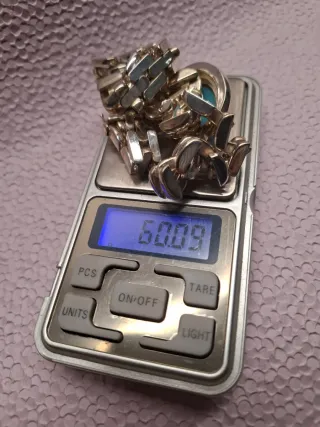 Collar y Pendientes Plata 925 Turquesa y Pulsera