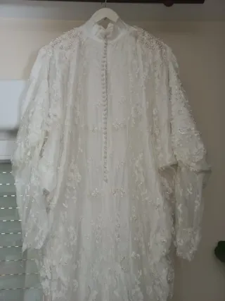 Vestido de Novia Túnica Blanco con tocado