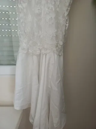 Vestido de Novia Túnica Blanco con tocado