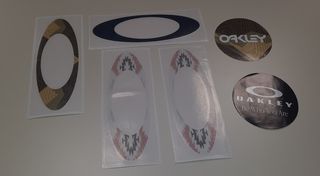 Set Adesivi Oakley 6pz Sticker Auto Moto Laptop