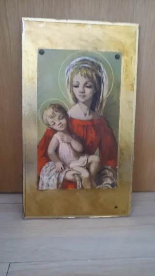 Cuadro religioso Virgen y Niño