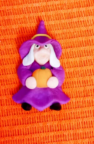 Imán Nevera Bruja Calabaza