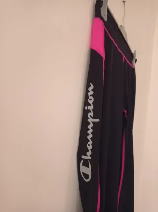 Leggings sportivi donna Champion neri e rosa