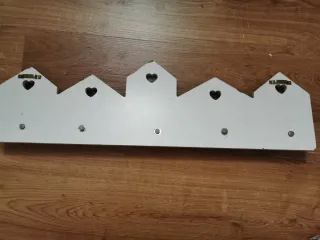 Perchero Live Laugh Love Corazones