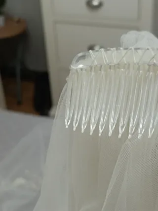 Vestido de Novia Beige. Incluye cancan y velo