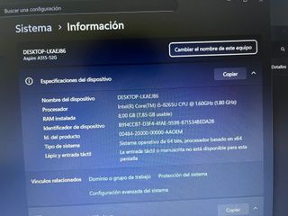 Portátil ACER Aspire A515-52G