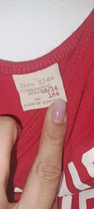 Zara Kids Body Rojo Cosmic Love T.13/14