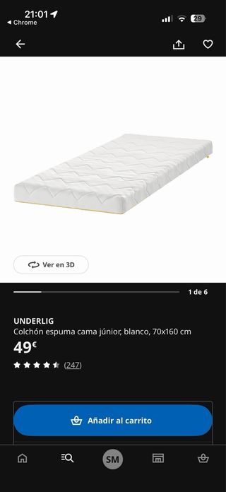 Cama 70x160 + Colchón