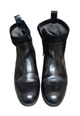 Botines Piel Negro Tommy Hilfiger Cremallera Dorad