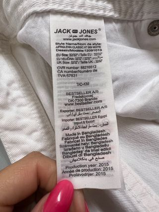 Pantalón Jack & Jones Blanco roto