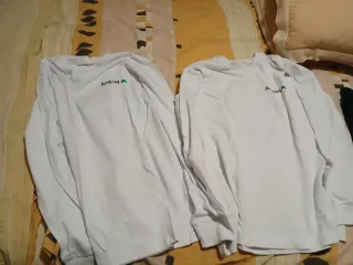 2 Camisetas Blancas Android Manga Larga