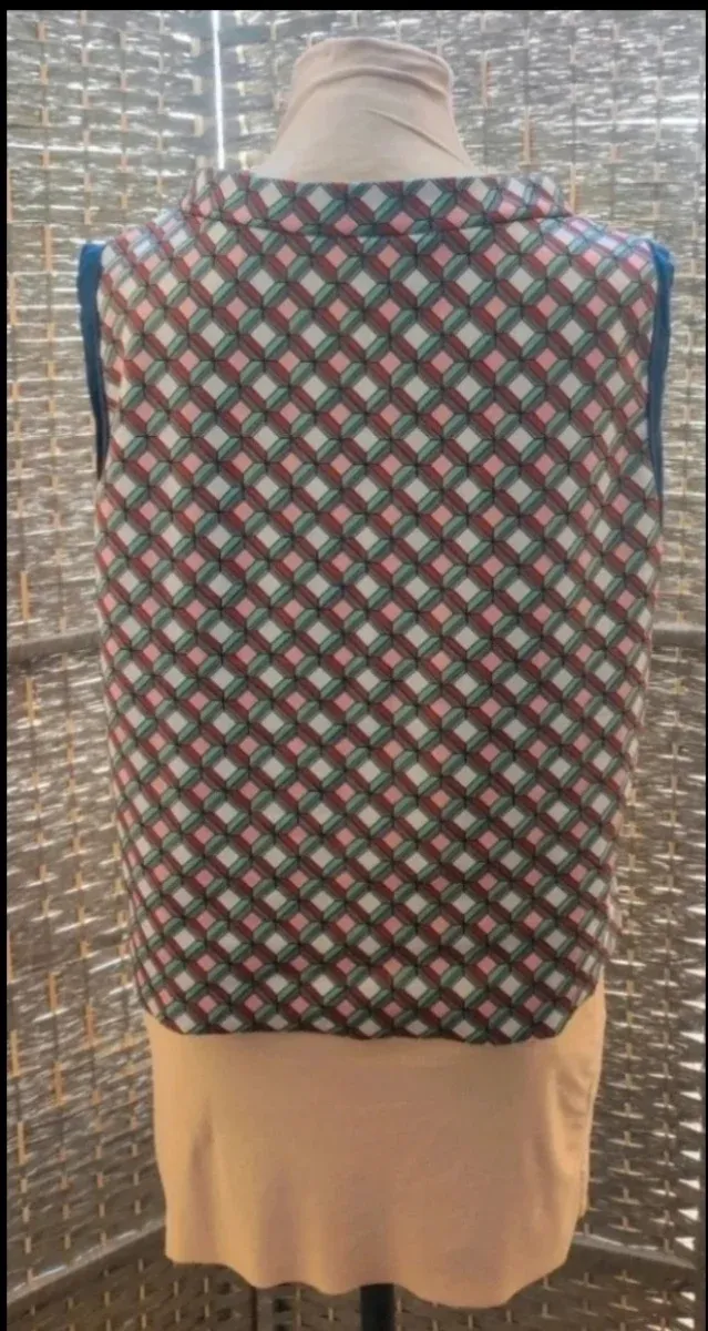 Top ZARA Geométrico Retro