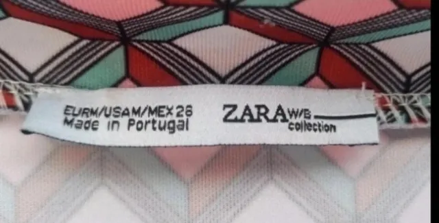 Top ZARA Geométrico Retro