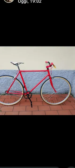 Bicicletta da corsa rossa