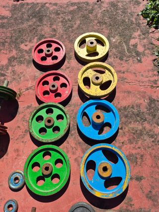 Pesas y discos culturismo