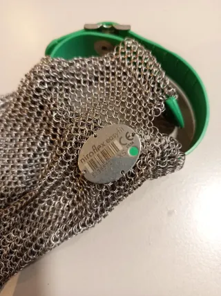 Guantes anti corte de malla metálica