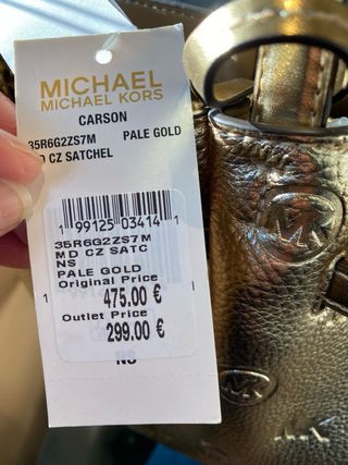 Bolso Michael Kors Dorado Logo MK