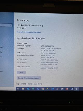 Portátil IBM Thinkpad X230 16GB RAM