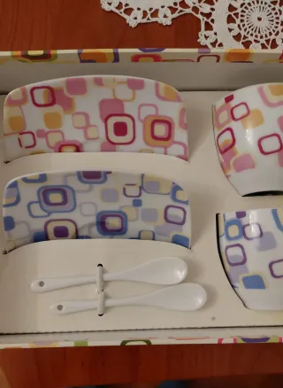 Set 2 Tazzine Caffè Porcellana Multicolor