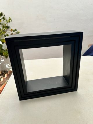 Estanterías de pared negras (madera)