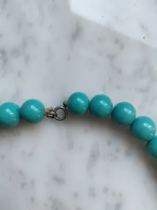 Collana vintage turchese e argento