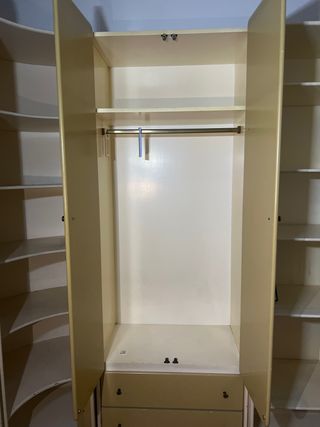 Armario 2 puertas metal beige