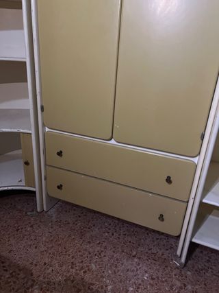 Armario 2 puertas metal beige