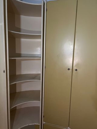 Armario 2 puertas metal beige