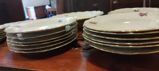 Vajilla Suiza Años 60 Flores Rosas